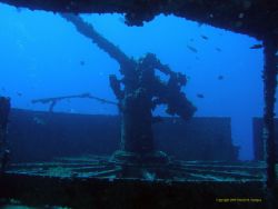 Bow Gun on C55 Minesweeper, Cancun, MX – Shot from inside... by David Serepca 
